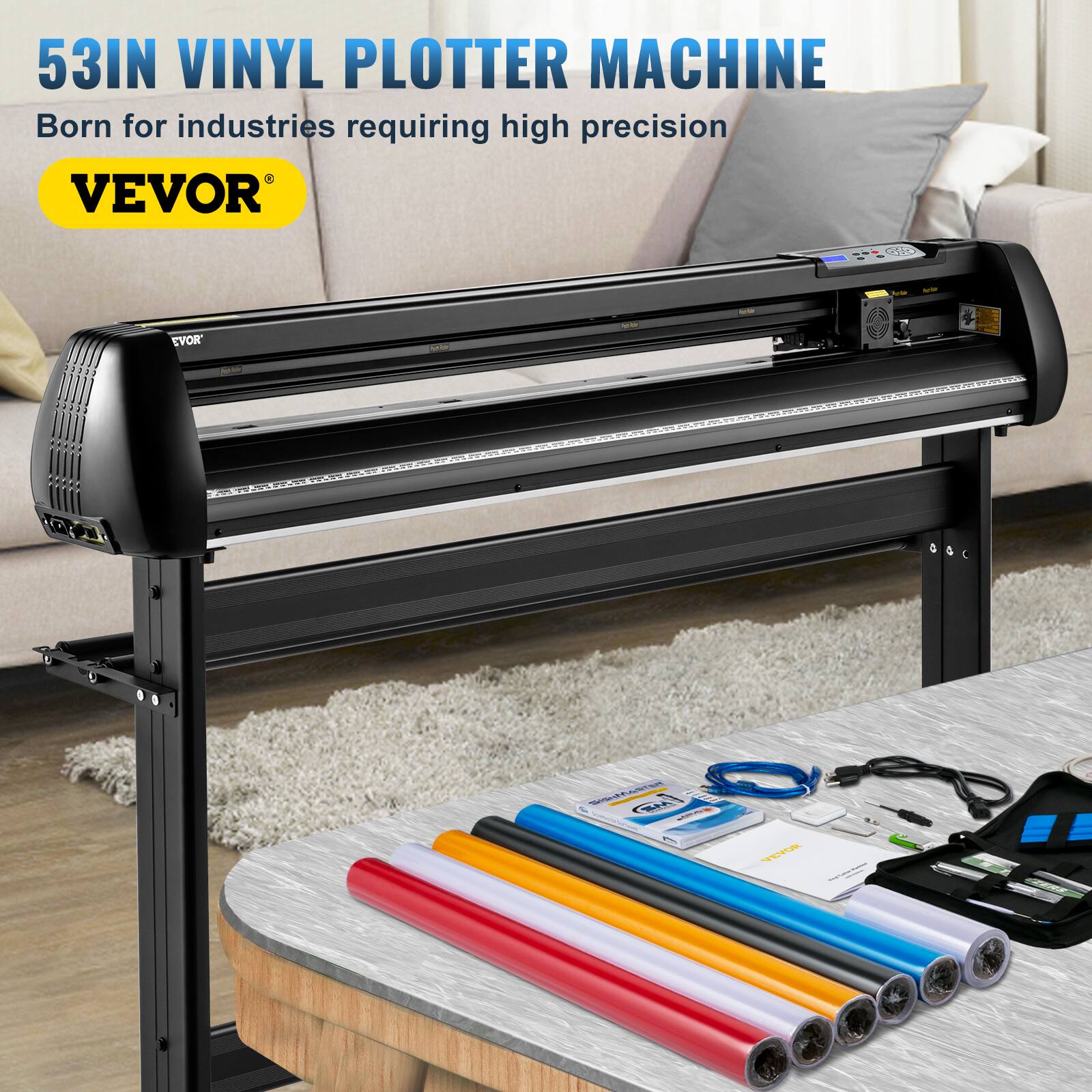 53IN VINYL PLOTTER MACHINE  
Born for industries requiring high precision  
VEVOR