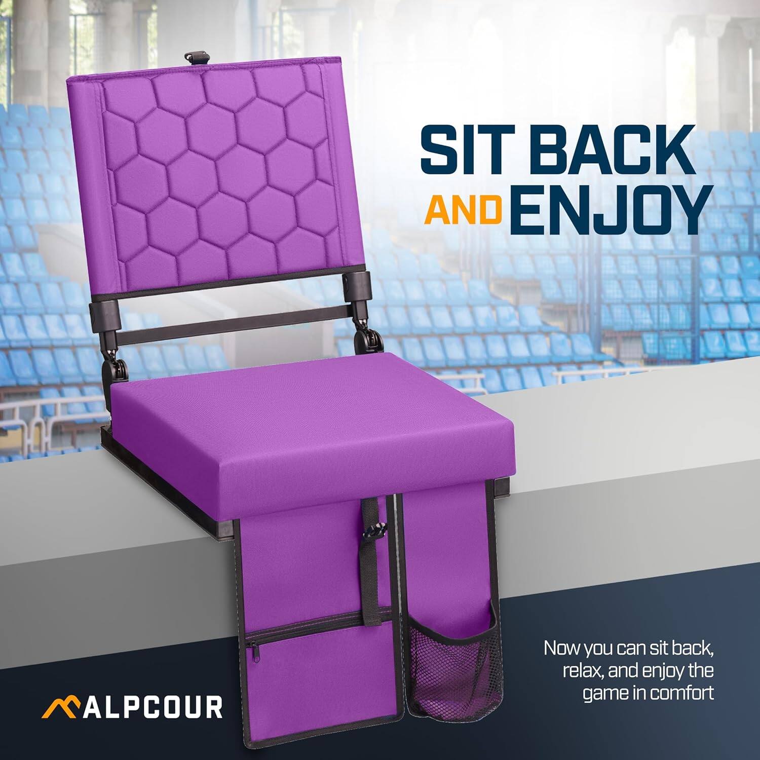SIT BACK AND ENJOY

Now you can sit back, relax, and enjoy the game in comfort

ALPCOUR