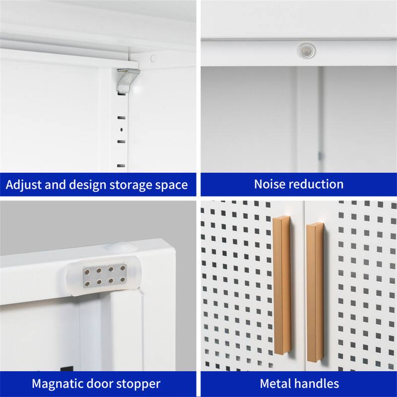 Adjust and design storage space  
Noise reduction  
Magnetic door stopper  
Metal handles