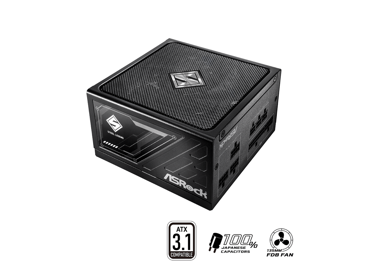 - Steel Legend
- ASRock ATX 3.1 Compatible
- 100% Japanese Capacitors
- 135MM FDB Fan