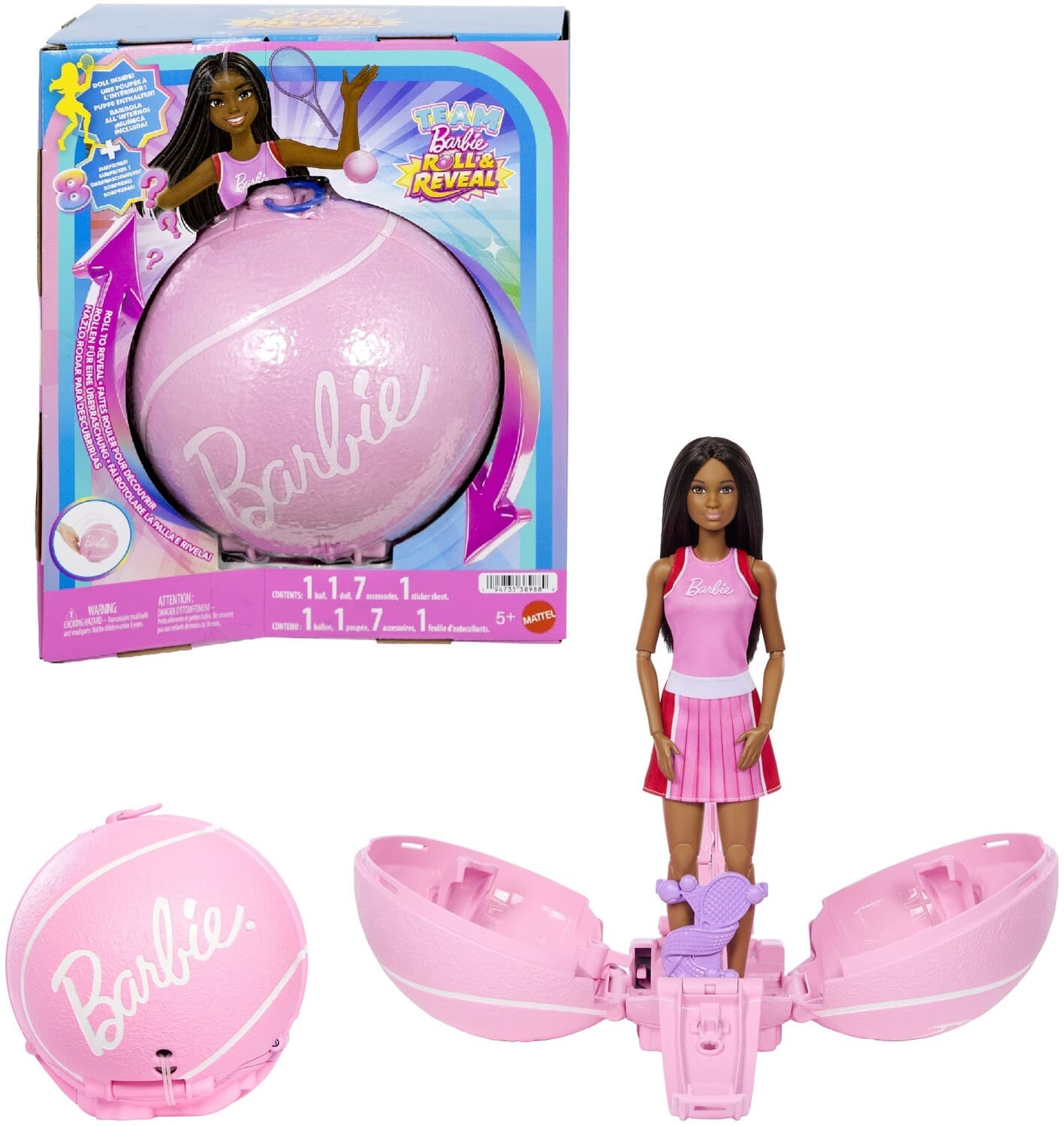 Mattel - Barbie Team Barbie Roll & Reveal Tennis Player Doll and Accessories - COLLECTIBLES - Multicolor price history on PriceWatchPro