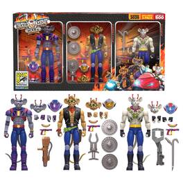 Nacelle Consumer Products - Biker Mice From Mars Action Figure Three-Pack | Throttle, Modo, & Vinnie - Multi-Colored
