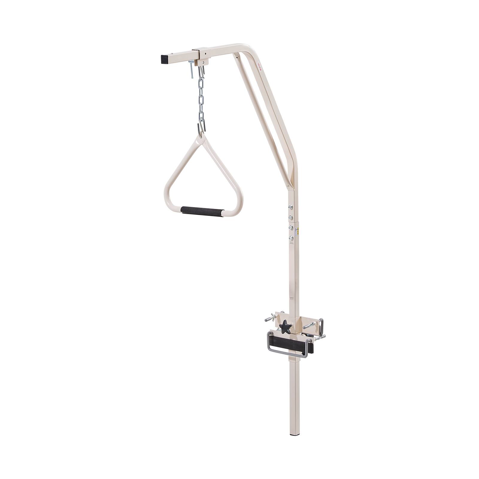 Alt View 5. VEVOR - Trapeze Bar for Bed Mobility, Medical Bed Trapeze with Clamps & Metal Chain, 250LBS Weight Capacity Bed Pull Up Assist - White.