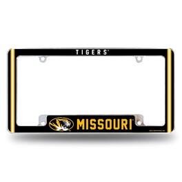 Rico Industries - Missouri MIZZOU Tigers Chrome Metal License Plate Frame with Full Frame Team Color Graphics - Multi