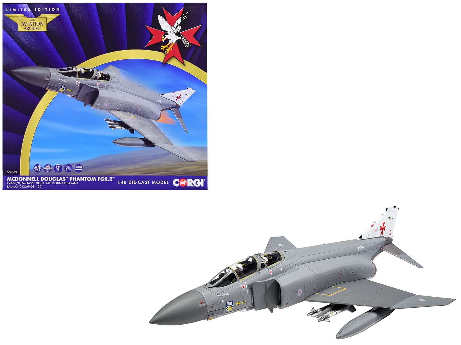 "McDonnell Douglas Phantom FGR.2 Fighter Aircraft"" #1435 Royal Air Force 1/48 Diecast Model by Corgi" price history on PriceWatchPro