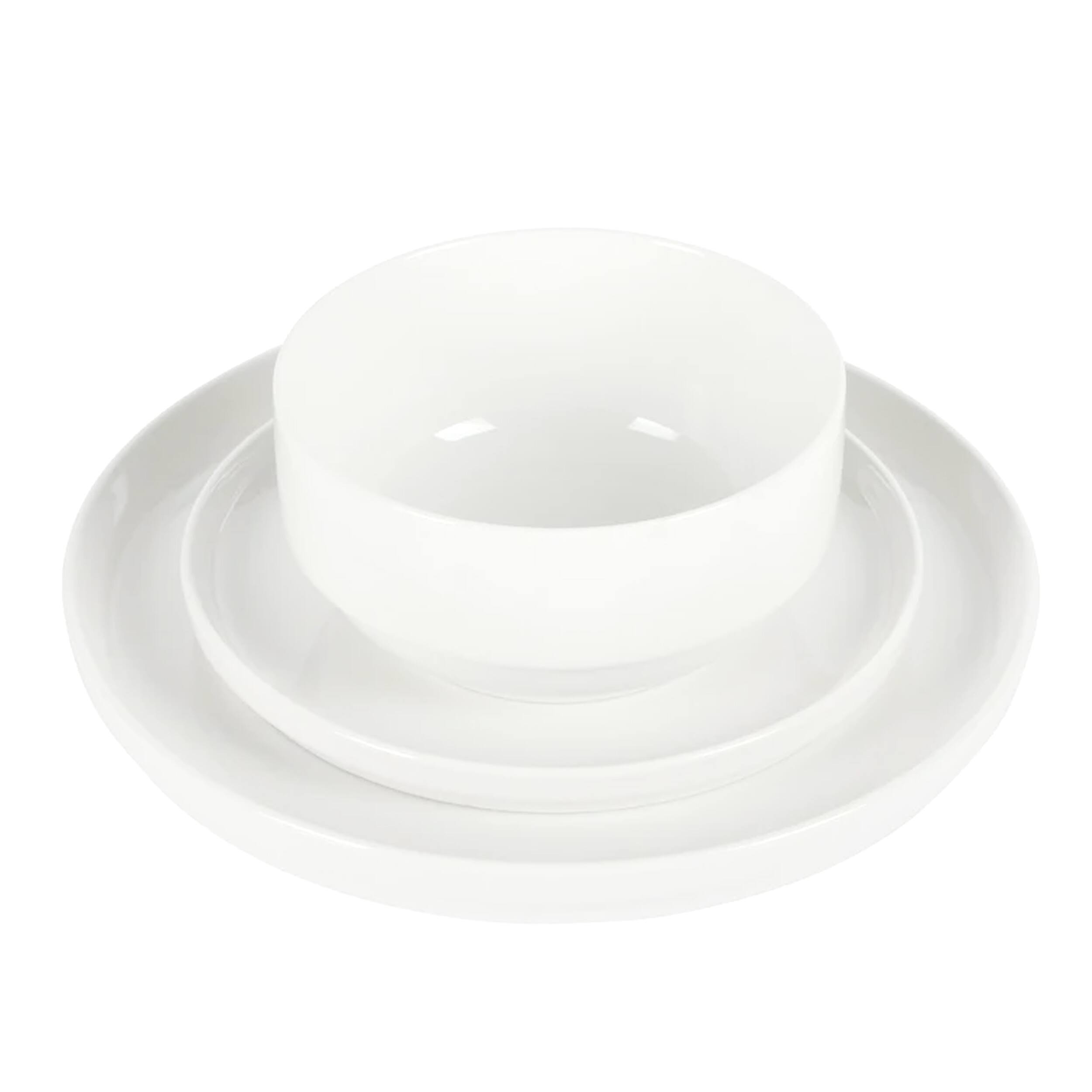 Gibson Home Snowscape 12 Piece fine Ceramic Stackable Dinnerware