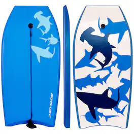 GOPLUS - 42" Lightweight Super Bodyboard Surfing w/Leash IXPE Deck EPS Core Boarding - Blue