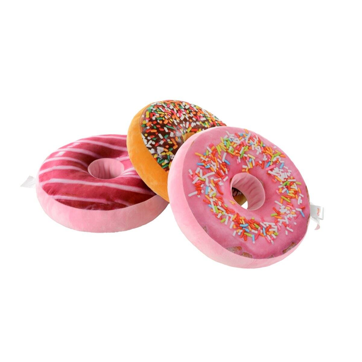 Alt View 6. Cheer Collection - Round Donut Pillow | 2-in-1 Reversible Super Soft Microplush Doughnut Pillow - Rainbow Icing , Rainbow Sprinkles - Rainbow.