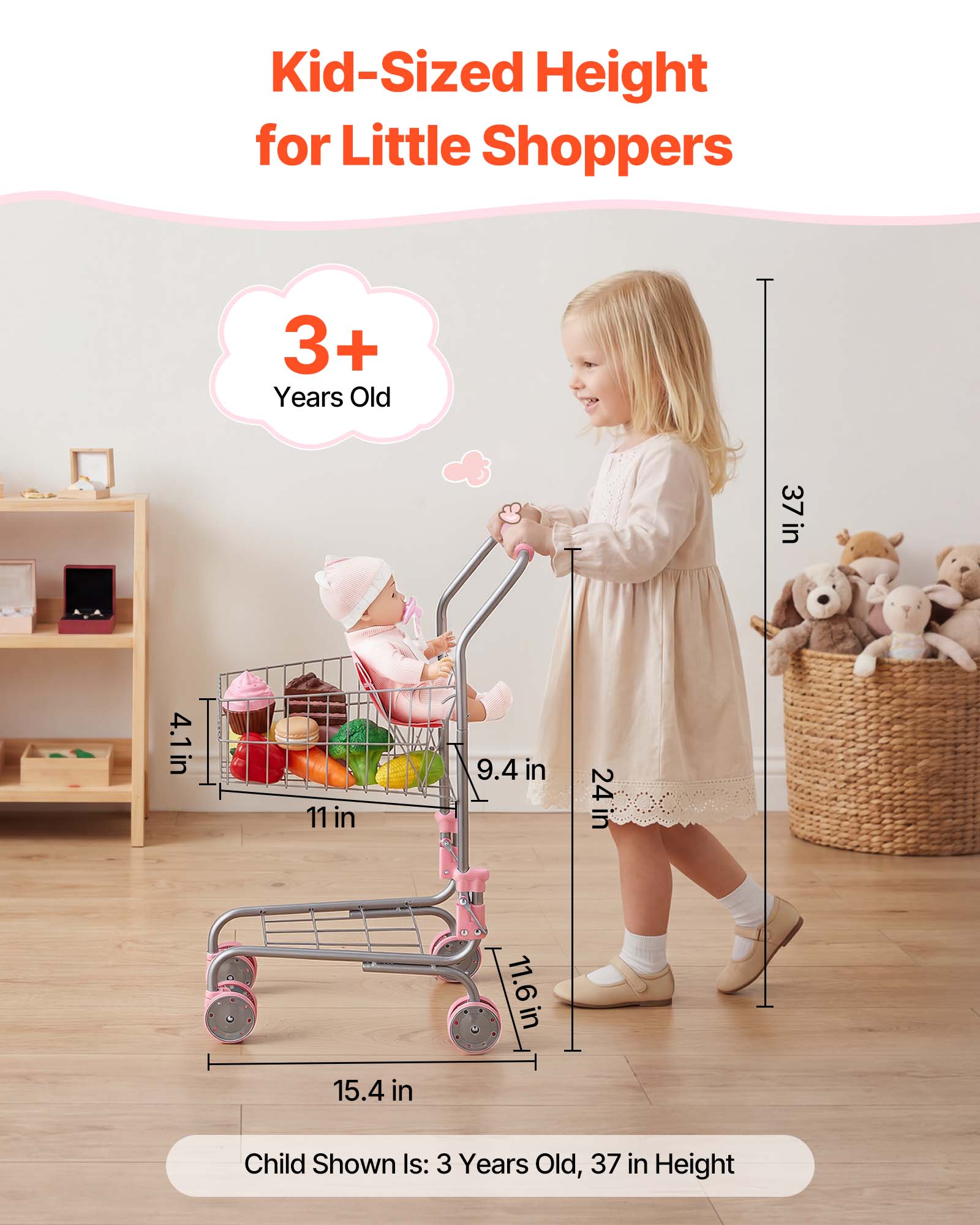 Kid-Sized Height for Little Shoppers 3+ Years Old

37 in
4.1 in
11 in
9.4 in
24 in
15.4 in
11.6 in

Child Shown Is: 3 Years Old, 37 in Height