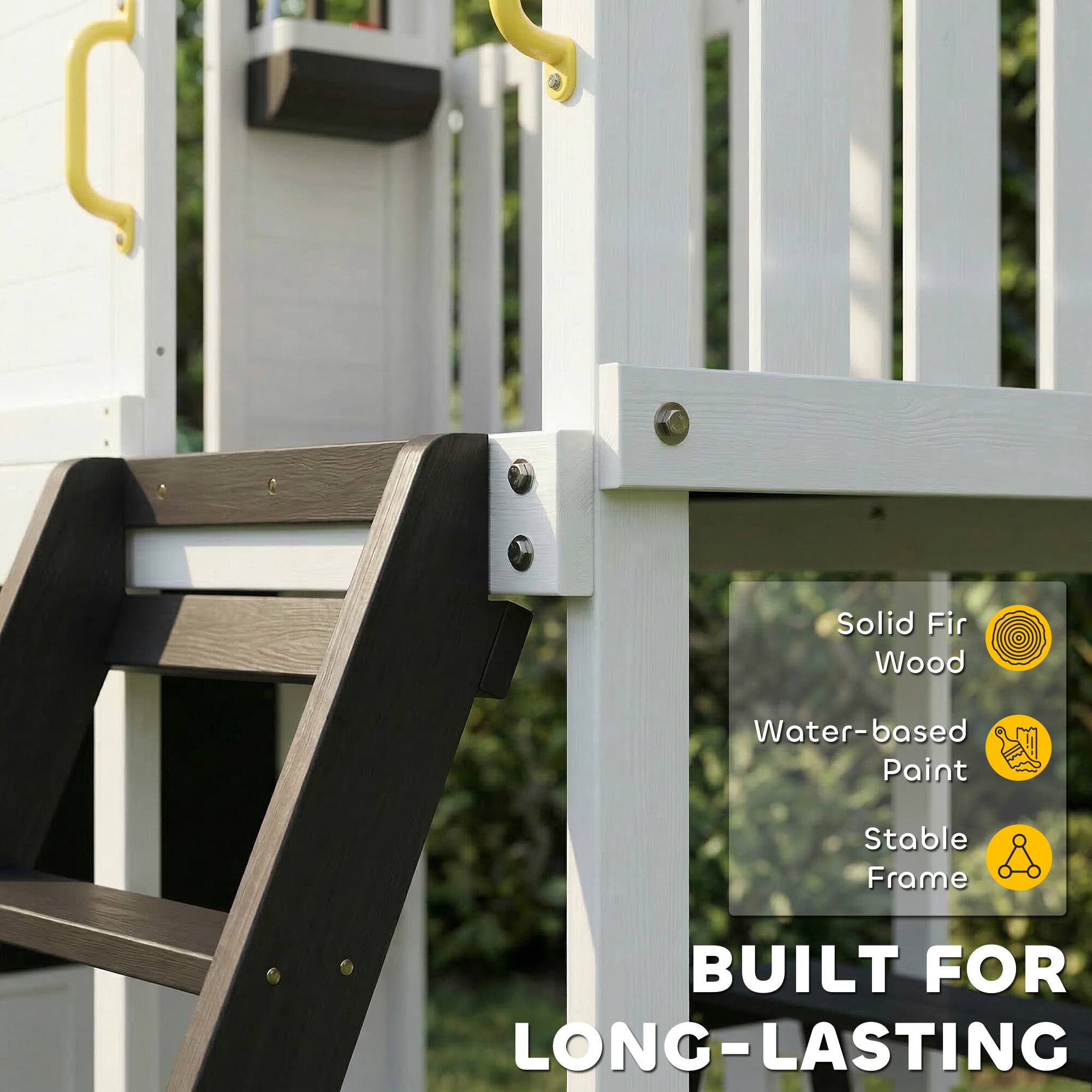 Solid Fir Wood  
Water-based Paint  
Stable Frame  
BUILT FOR LONG-LASTING