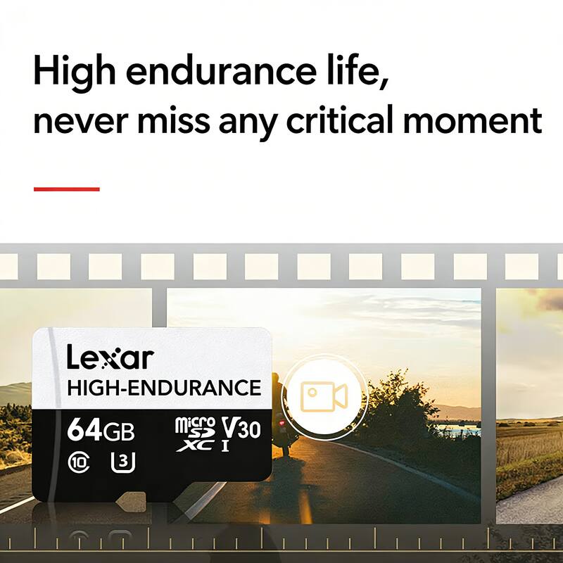High endurance life, never miss any critical moment

Lexar HIGH-ENDURANCE 64GB MicroSDXC I V30 C10 U3