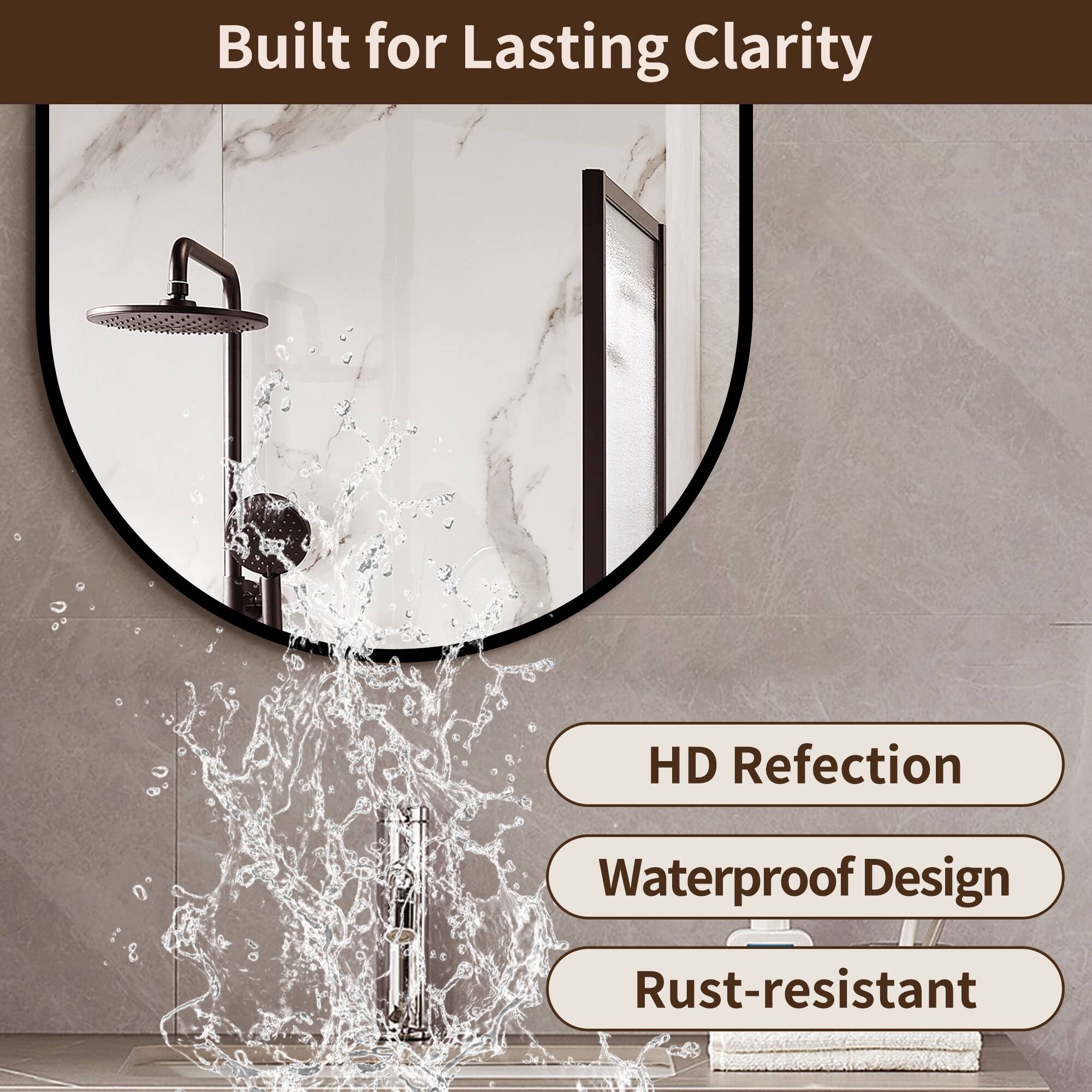 Built for Lasting Clarity  
HD Reflection  
Waterproof Design  
Rust-resistant