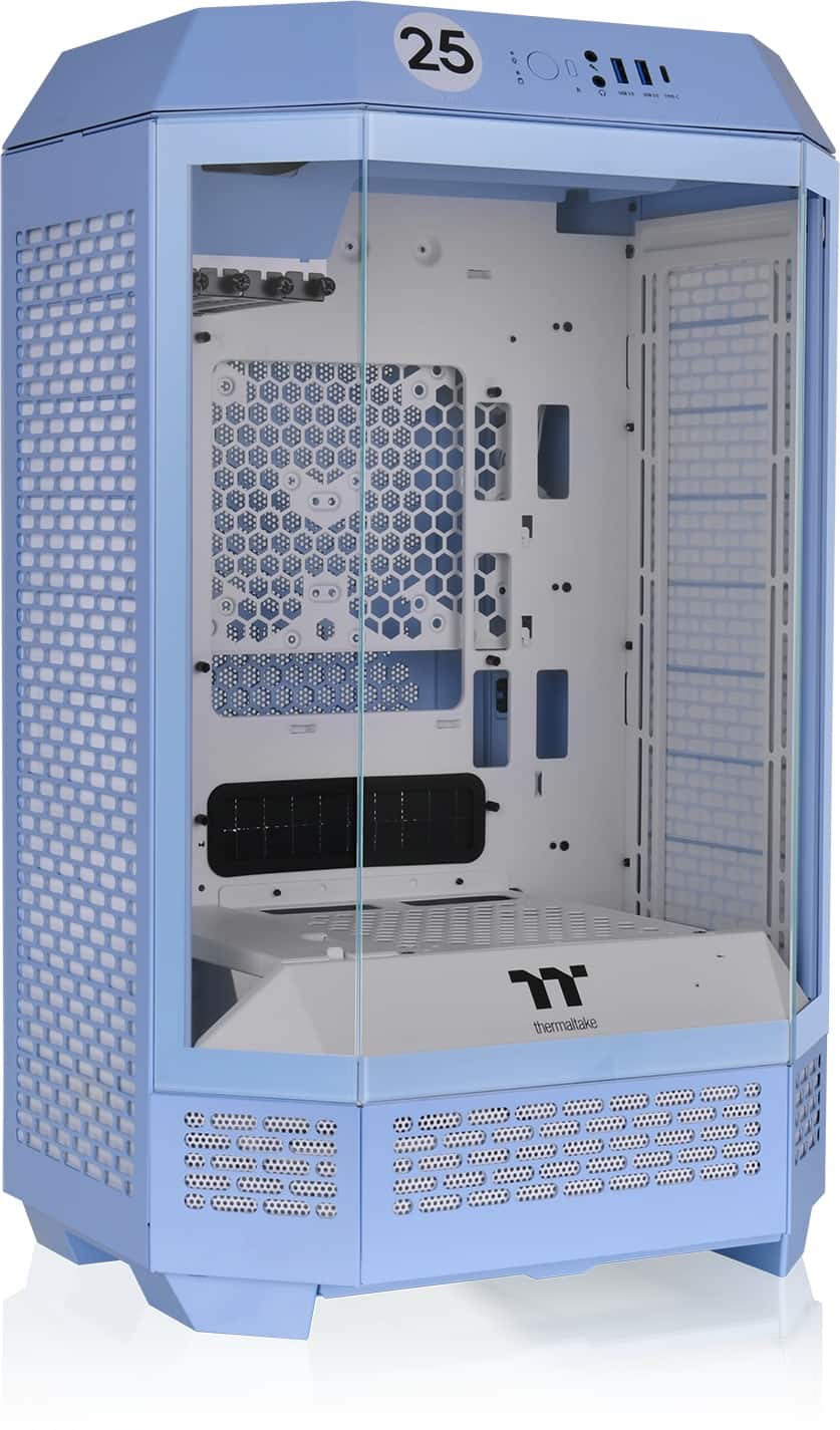 Front. Thermaltake - The Tower 300 Micro ATX PC Case - Hydrangea Blue.