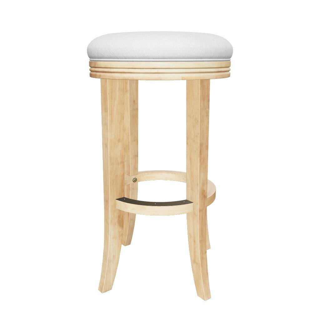 Alt View 9. Maven Lane - 31" Eva Bar Stool in Weathered Oak Finish with Fabric Upholstery - Weathered Oak.