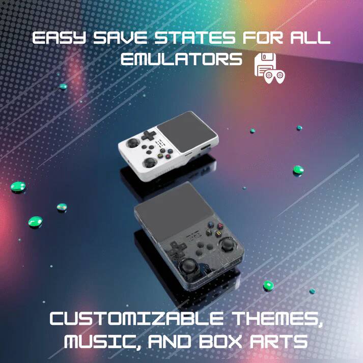 EASY SAVE STATES FOR ALL EMULATORS

CUSTOMIZABLE THEMES, MUSIC, AND BOX ARTS