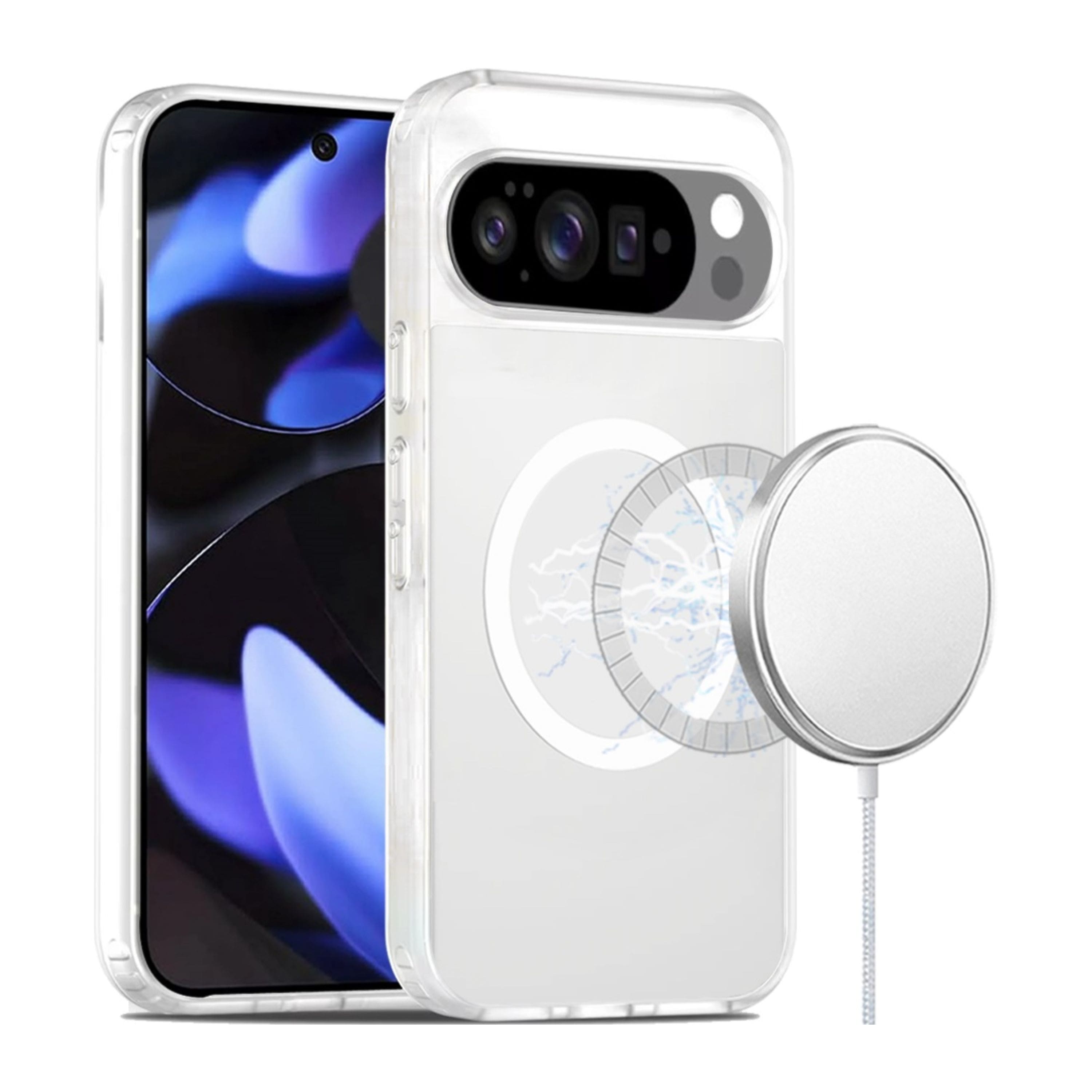 Kitcheniva - Soft Touch Translucent Magnetic Case With Tempered Glass For Google Pixel 10 / 10 Pro - Clear price history on PriceWatchPro