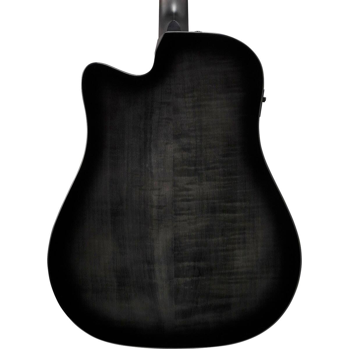 Alt View 4. Ibanez - Ibanez AAD77CE Acoustic Electric Guitar, Transparent Black Sunburst High Gloss.