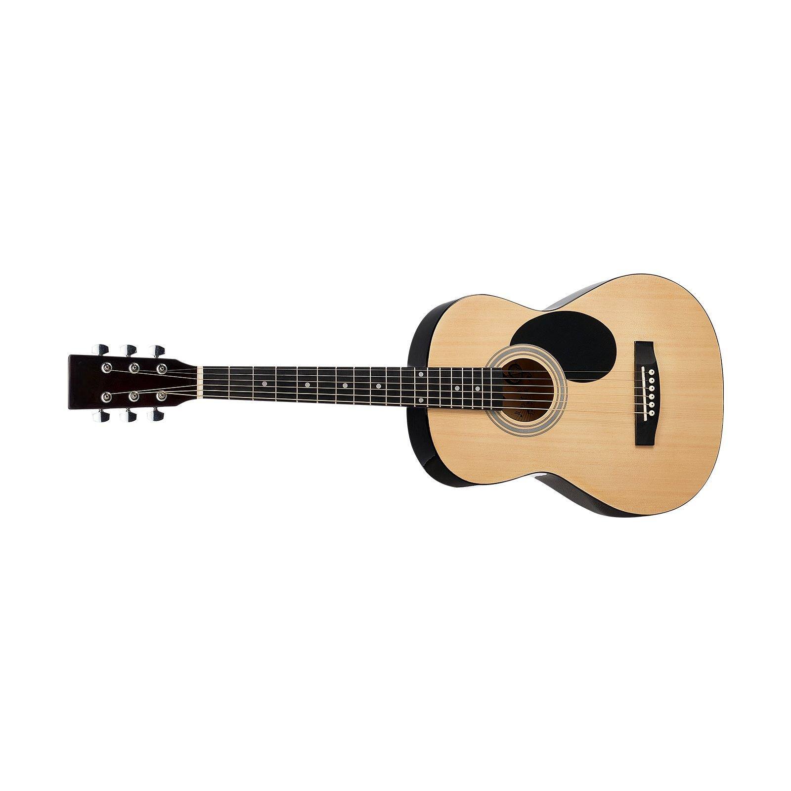 Alt View 10. Glintex - 36" Dreadnought Acoustic Guitar, Solid Top, 6-String, Portable Kit with Gig Bag, Tuner, Capo, Strap, Picks for Teens - Natural.