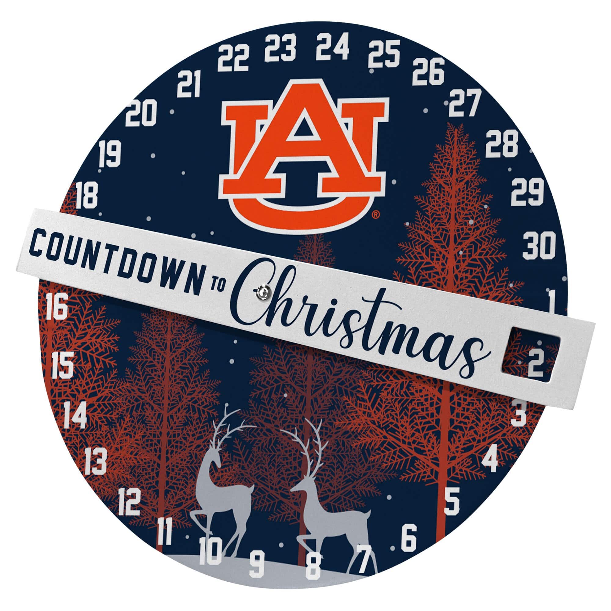 Pegasus - Auburn Tigers Countdown to Christmas Wall Sign - Multicolor