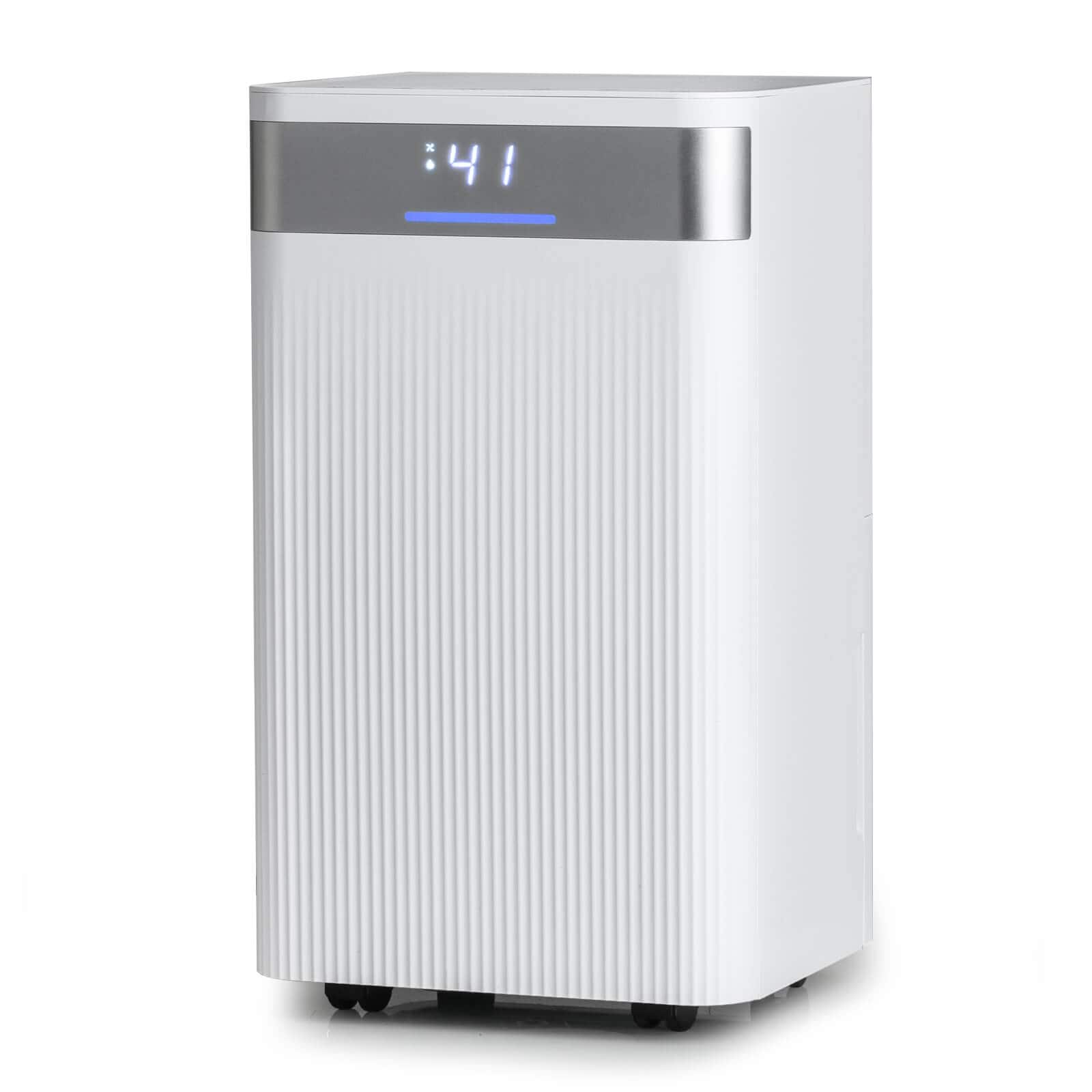 Front. Costway - Costway 32 Pints Dehumidifier Portable Dehumidifier with 3-Color Indicator 2000 Sq.Ft Coverage Area - White.