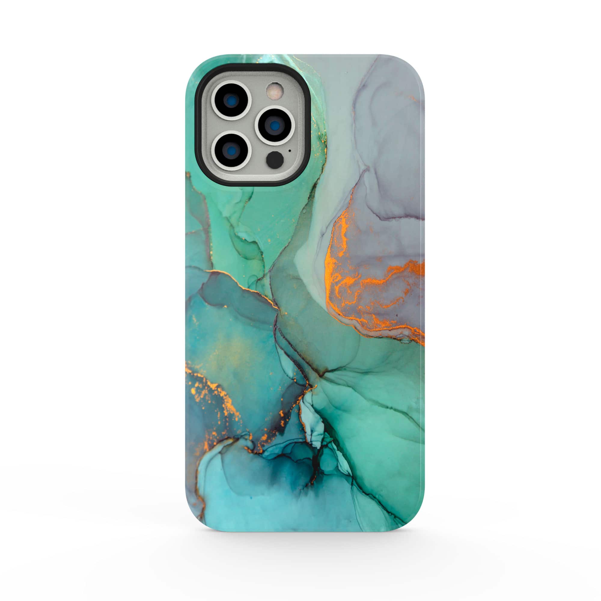 Alt View 1. ArtsCase - StrongFit Designers  Case for Apple® iPhone®13 Pro Max - Green Liquid Marble.