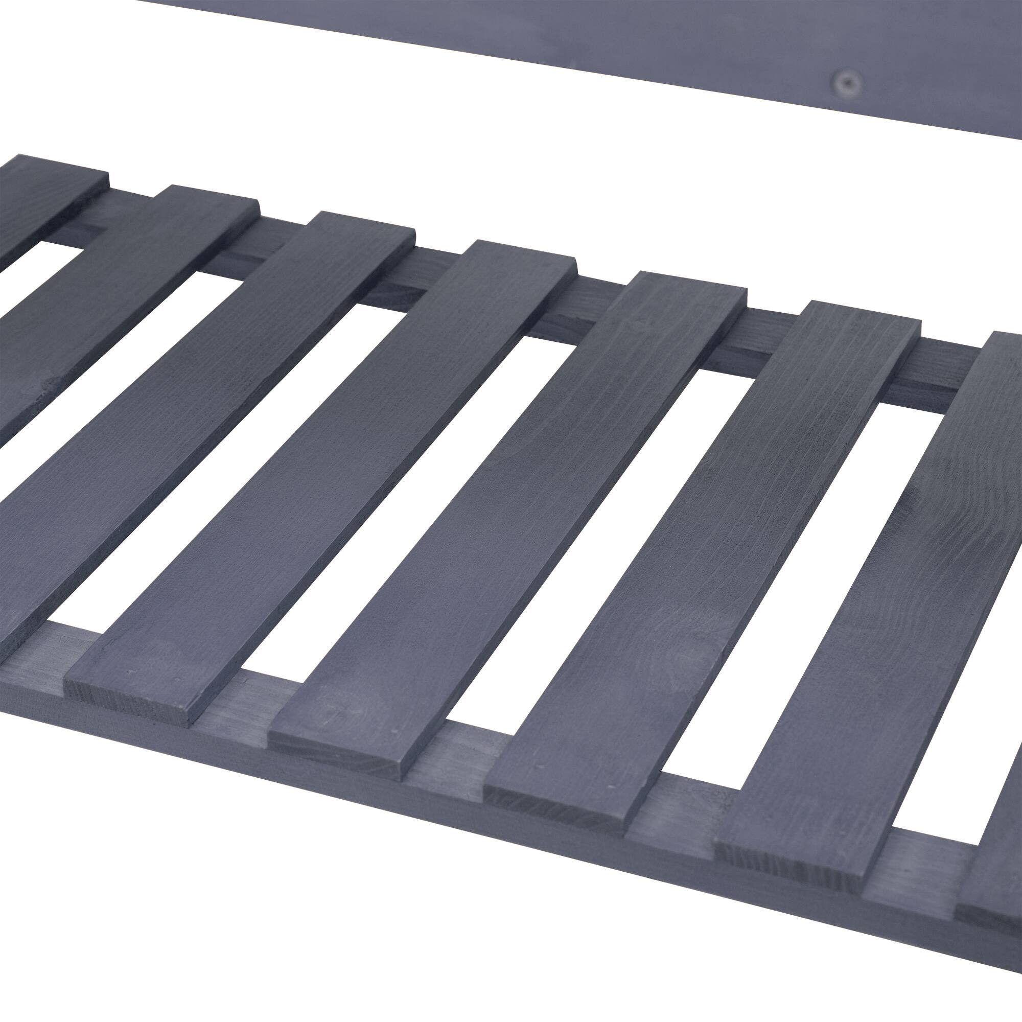 Alt View 8. Outsunny - 41" Raised Garden Bed with Trellis on Wheels, Wooden Elevated Planter Box with Legs and Bed Liner - Gray.