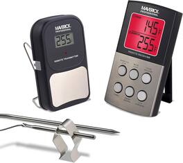 Maverick - Long Range Wireless Remote Barbeque Thermometer, Dual Probe - Black/Silver