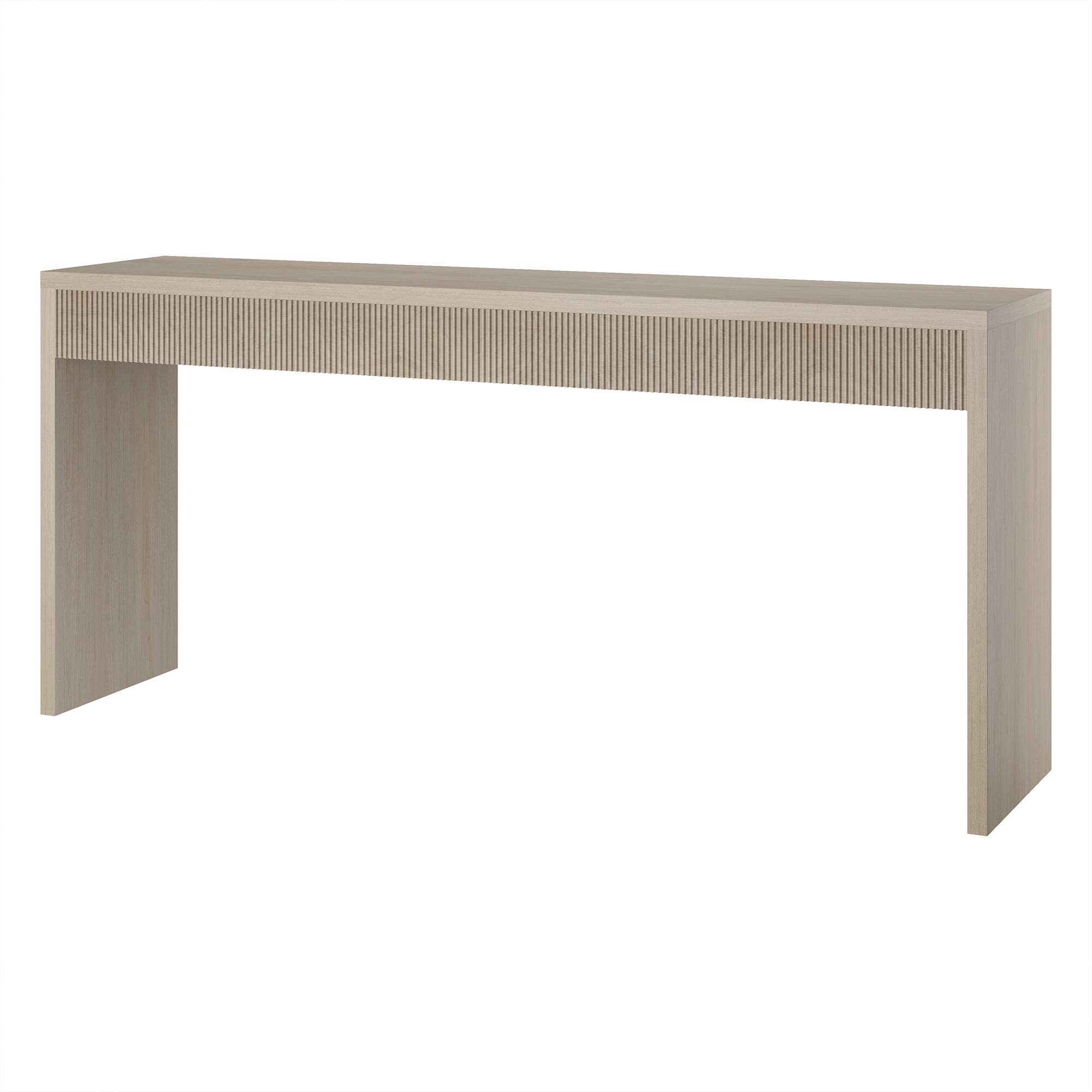 Left. Hudson&Canal - Lawrence 64" Wide Rectangular Fluted Console Table - White.