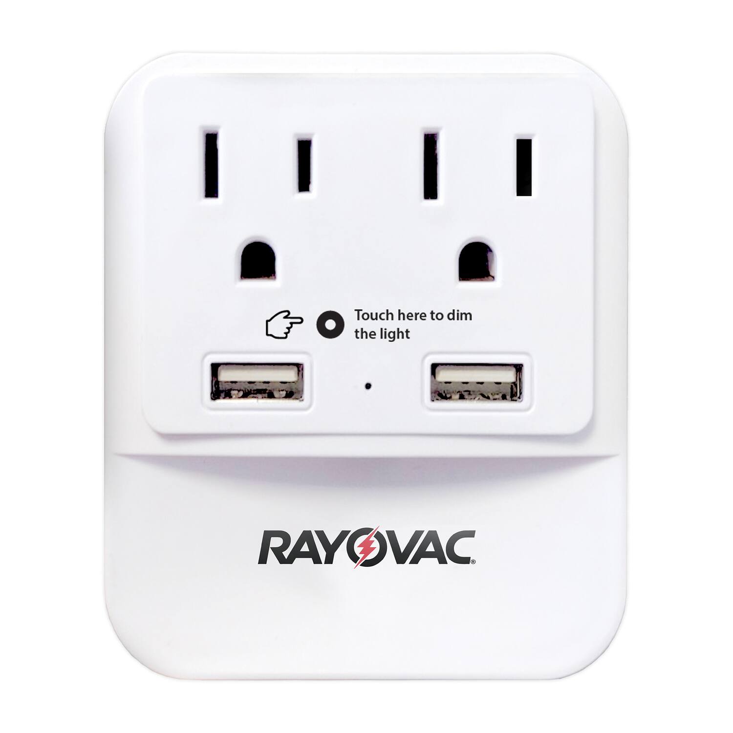 Touch here to dim the light  
RAYOVAC