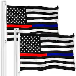 G128 - Thin Line Flag 3x5 Ft 2-Pack Printed 150D Polyester - Assorted Colors