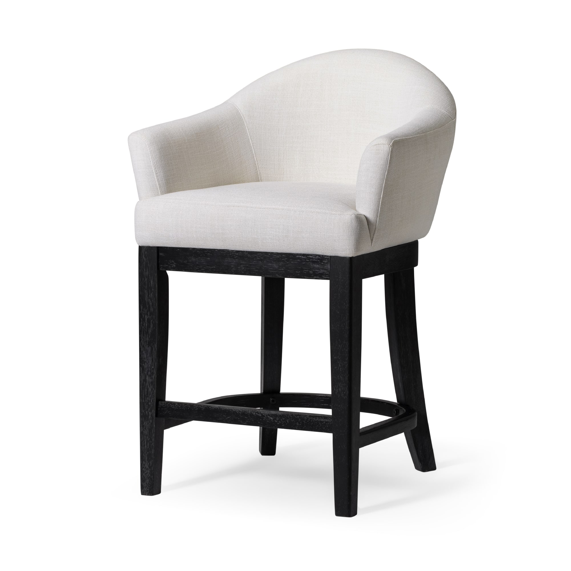 26" Maven Lane Isabella Counter Stool Finish with Fabric Upholstery - Aged Black