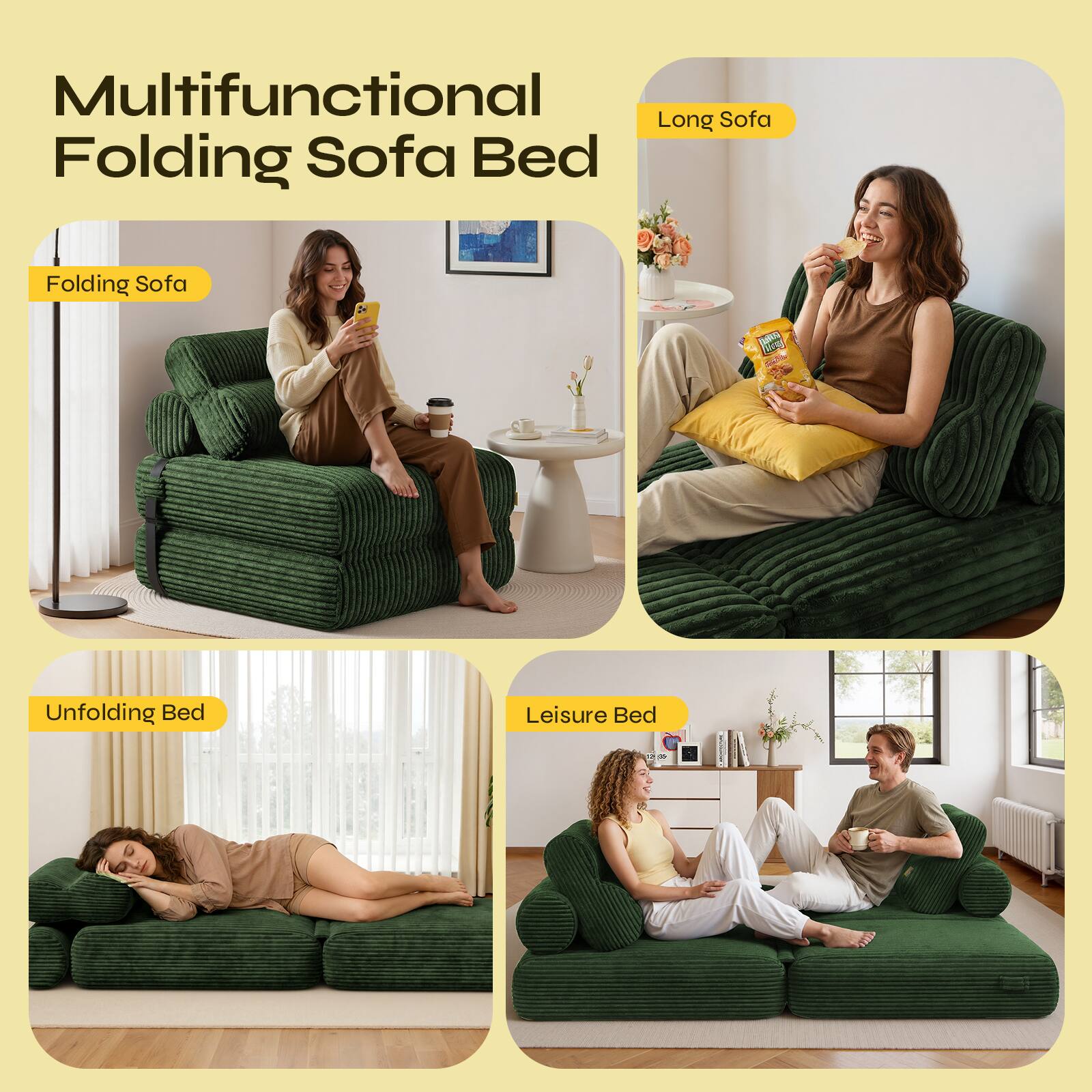 Multifunctional Folding Sofa Bed

- Folding Sofa
- Long Sofa
- Unfolding Bed
- Leisure Bed