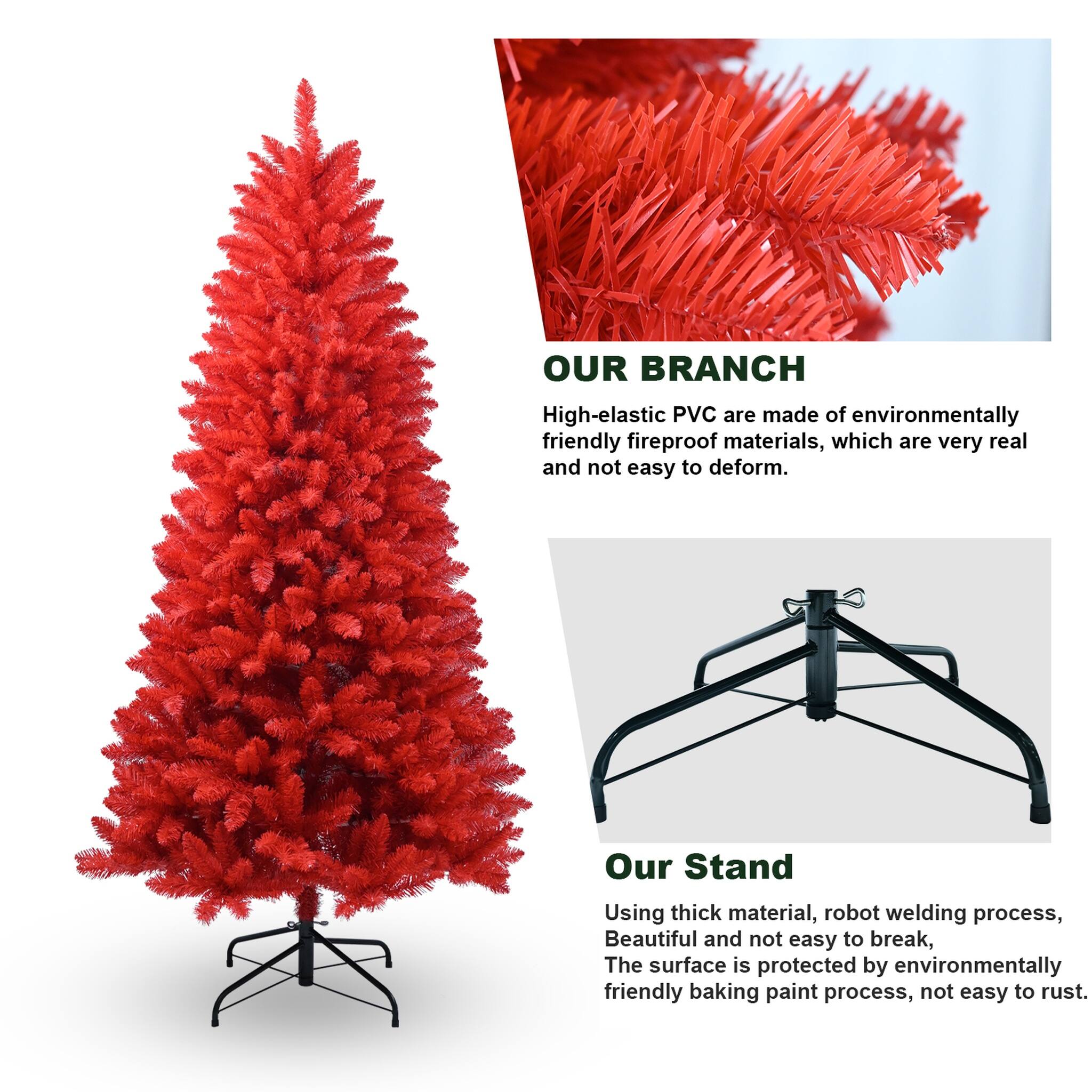 OUR BRANCH  
High-elastic PVC are made of environmentally friendly fireproof materials, which are very real and not easy to deform.

Our Stand  
Using thick material, robot welding process, Beautiful and not easy to break, The surface is protected by environmentally friendly baking paint process, not easy to rust.