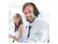 Alt View 3. Morpheus 360 - Morpheus 360 Deluxe USB Headset - Adjustable Mic, Soft Leather Ear Cushions, Lightweight - Black - HS3500SU - Red.