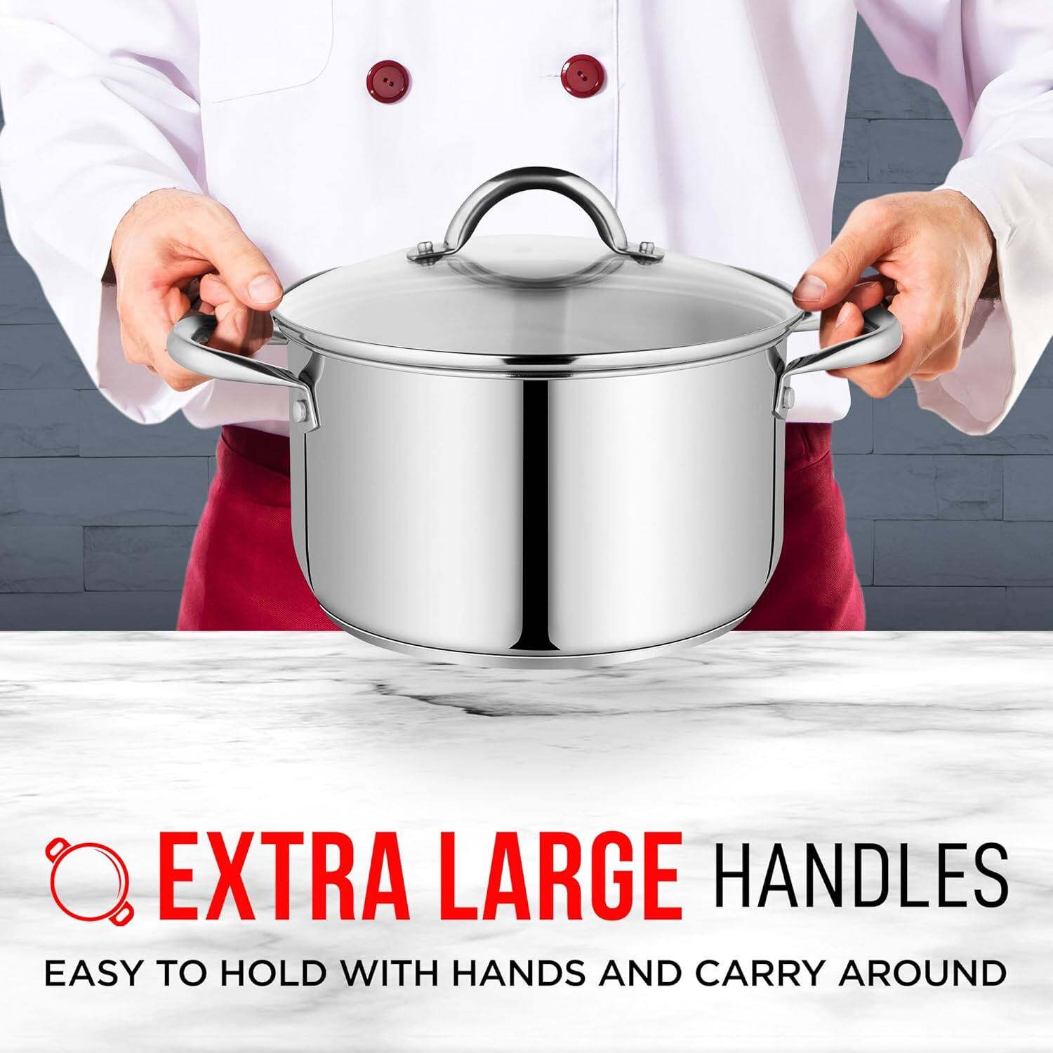 EXTRA LARGE HANDLES  
EASY TO HOLD WITH HANDS AND CARRY AROUND