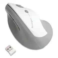 Front. Kensington - Kensington K75520WW Pro Fit Ergo Vertical Wireless Mouse for Right Hand Use - Gray - Gray.