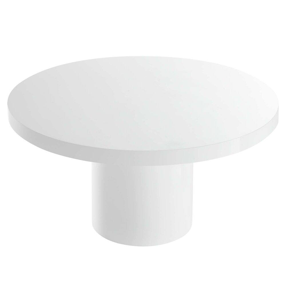 Alt View 2. Modway - Gratify 60" Round Dining Table - White.