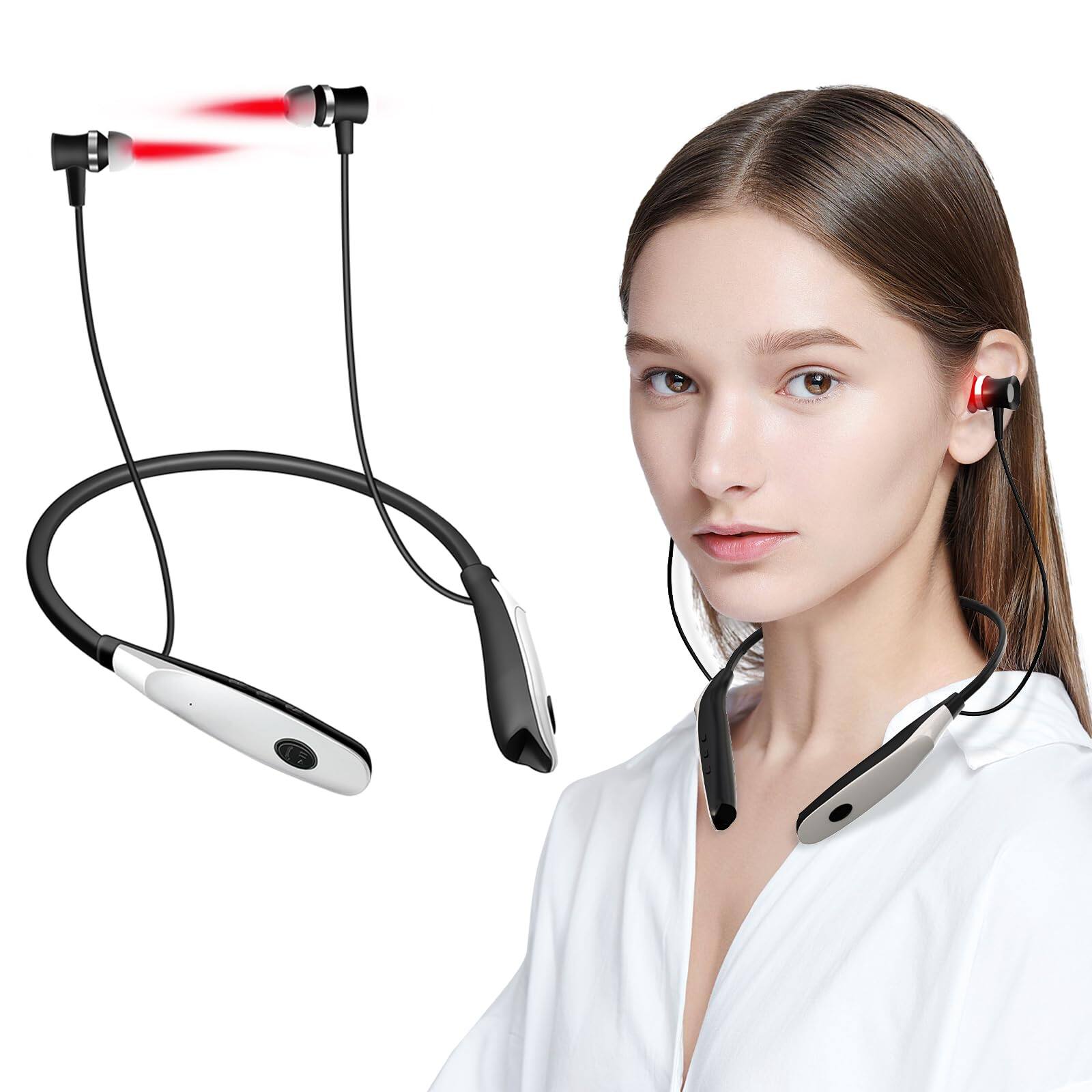 Mooues - Portable Dual-Use Neck-Worn Ear/Nose 650nm Red Light Laser Irradiator with Silicone Replacement Tips - Black price history on PriceWatchPro