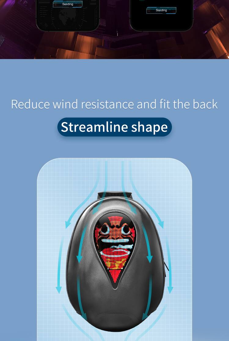 Reduce wind resistance and fit the back  
Streamline shape
