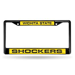 Rico Industries - Wichita State Shockers Black Metal Laser Cut License Plate Frame - Multi