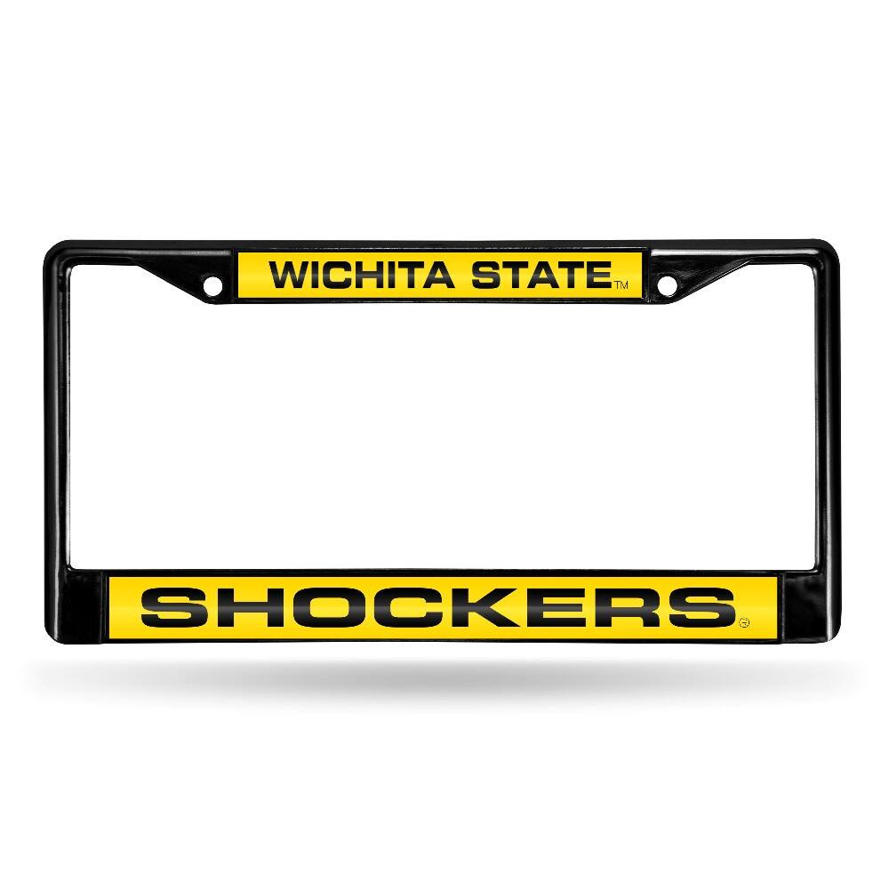Wichita State Shockers Black Metal Laser Cut License Plate Frame