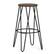 Angle. Simpli Home - Simeon 30 inch Metal Bar Stool with Wood Seat - Cocoa Brown / Black.