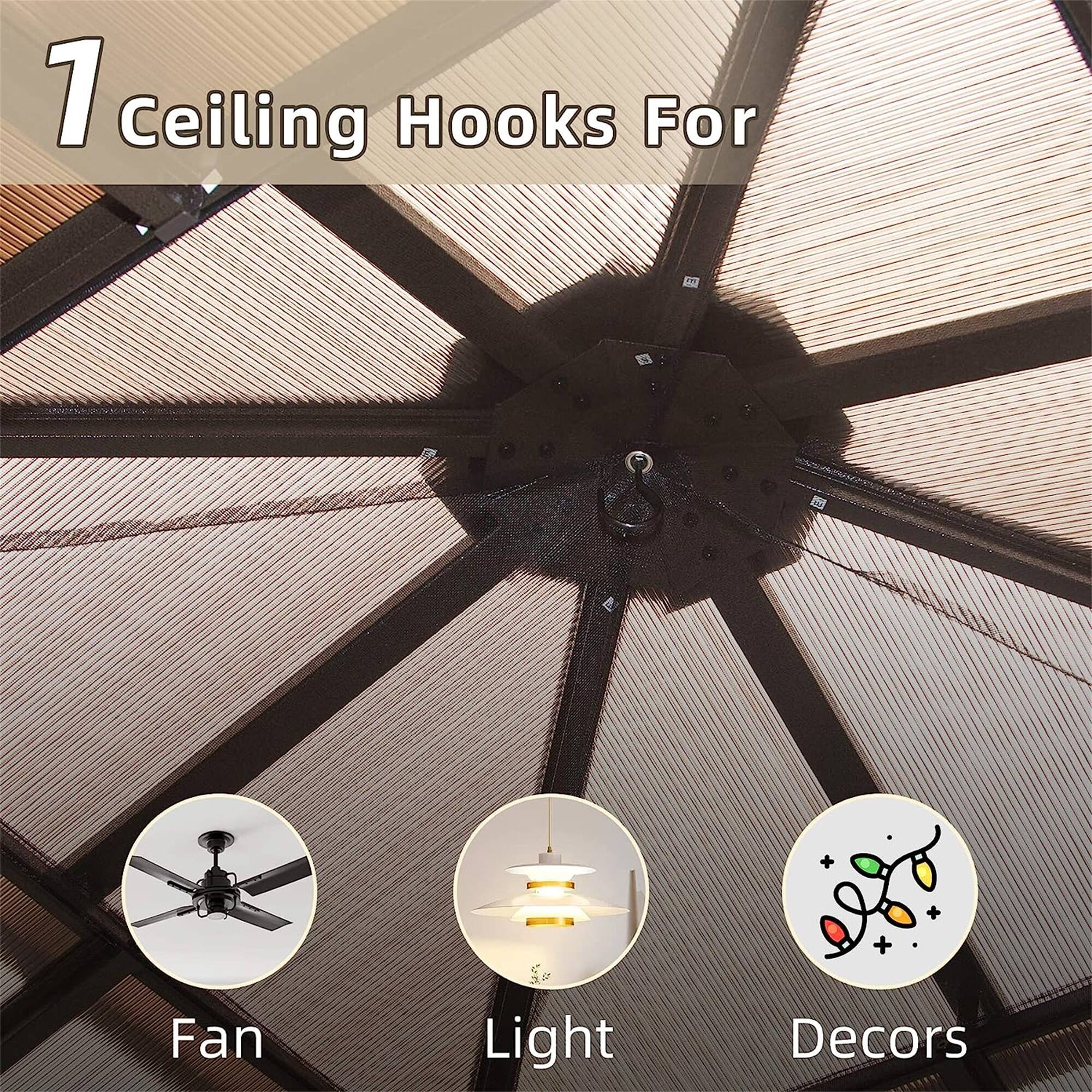 1 Ceiling Hooks For  
Fan Light Decors