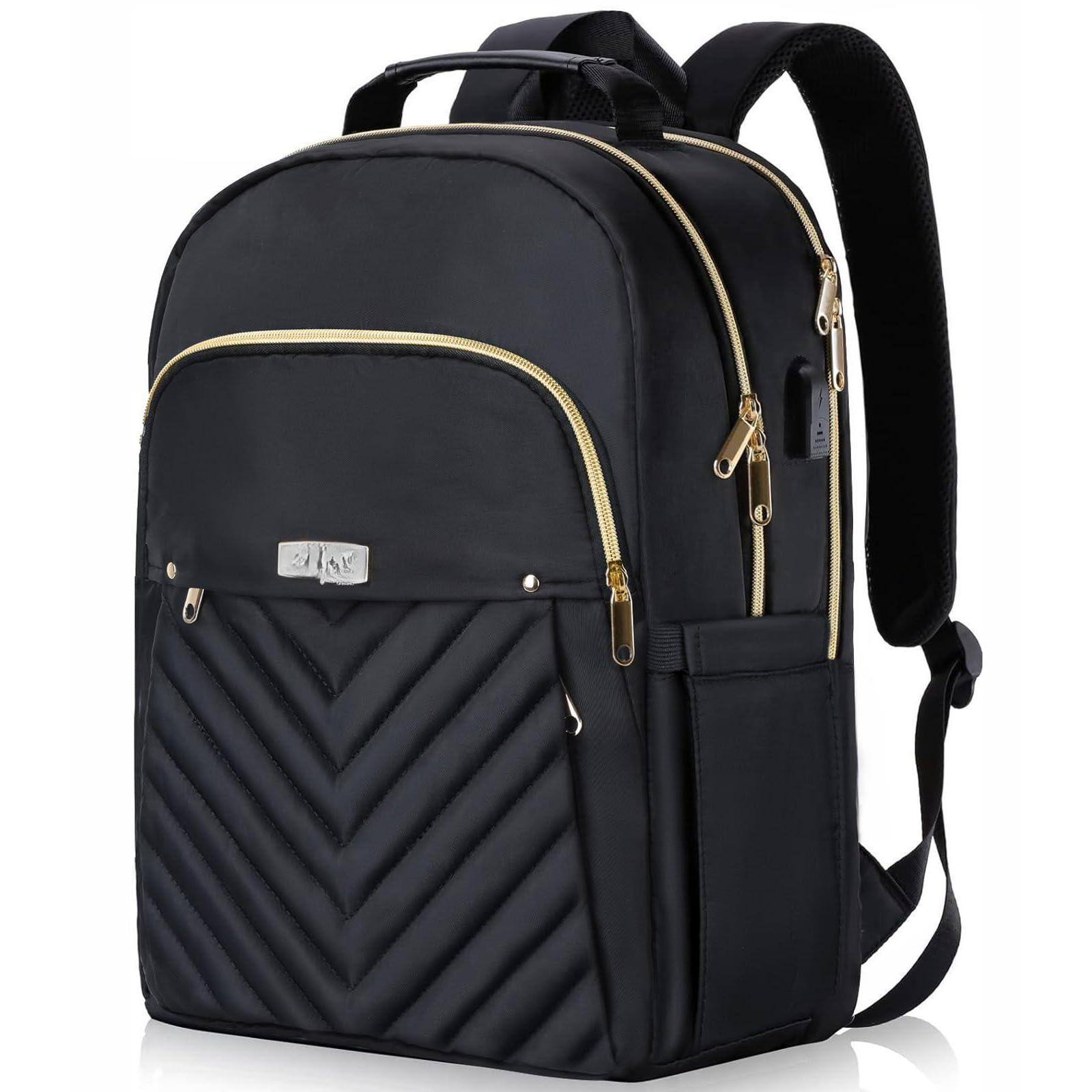 Stamp n Camp - School Backpack For Teens Black Backpacks Girl College Students Middle High Teachers Bookbag Cute Book Bag Mochilas - A8-black-15.6 Inch