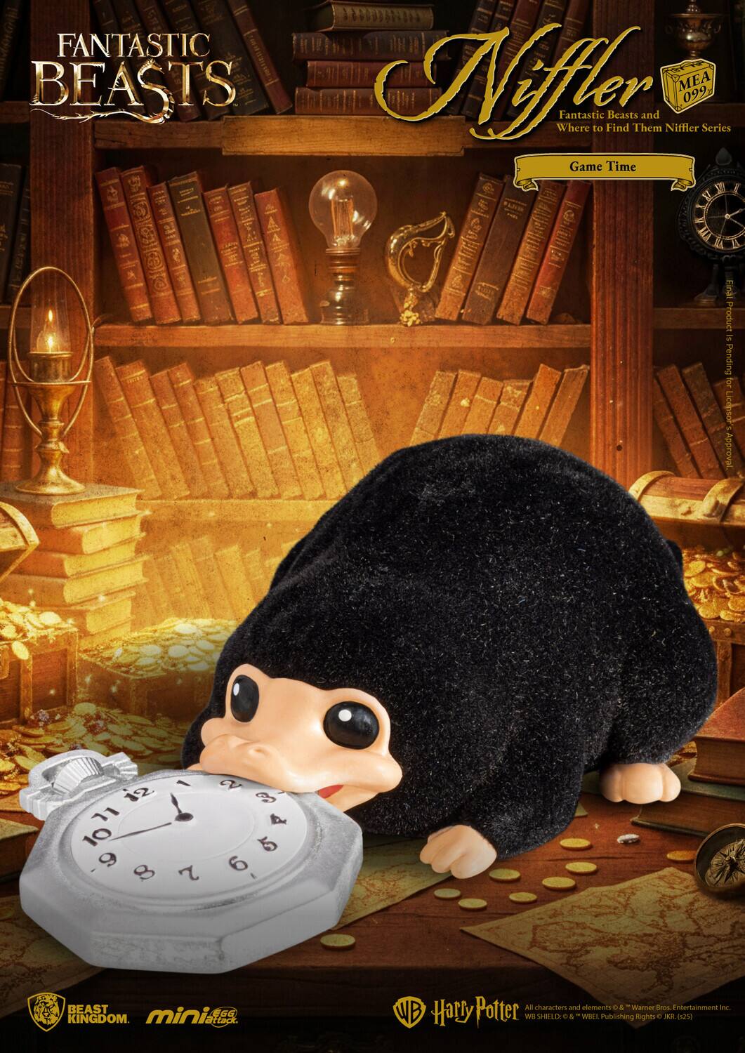 FANTASTIC BEASTS  
Niffler MEA 099  
Fantastic Beasts and Where to Find Them Niffler Series  
Game Time  

Final Product is Pending for Licensor TV Approval  

All characters and elements © Warner Bros. Entertainment Inc.  
WB Harry Potter WB SHIELD & WBEL Publishing Rights © JKR (525)