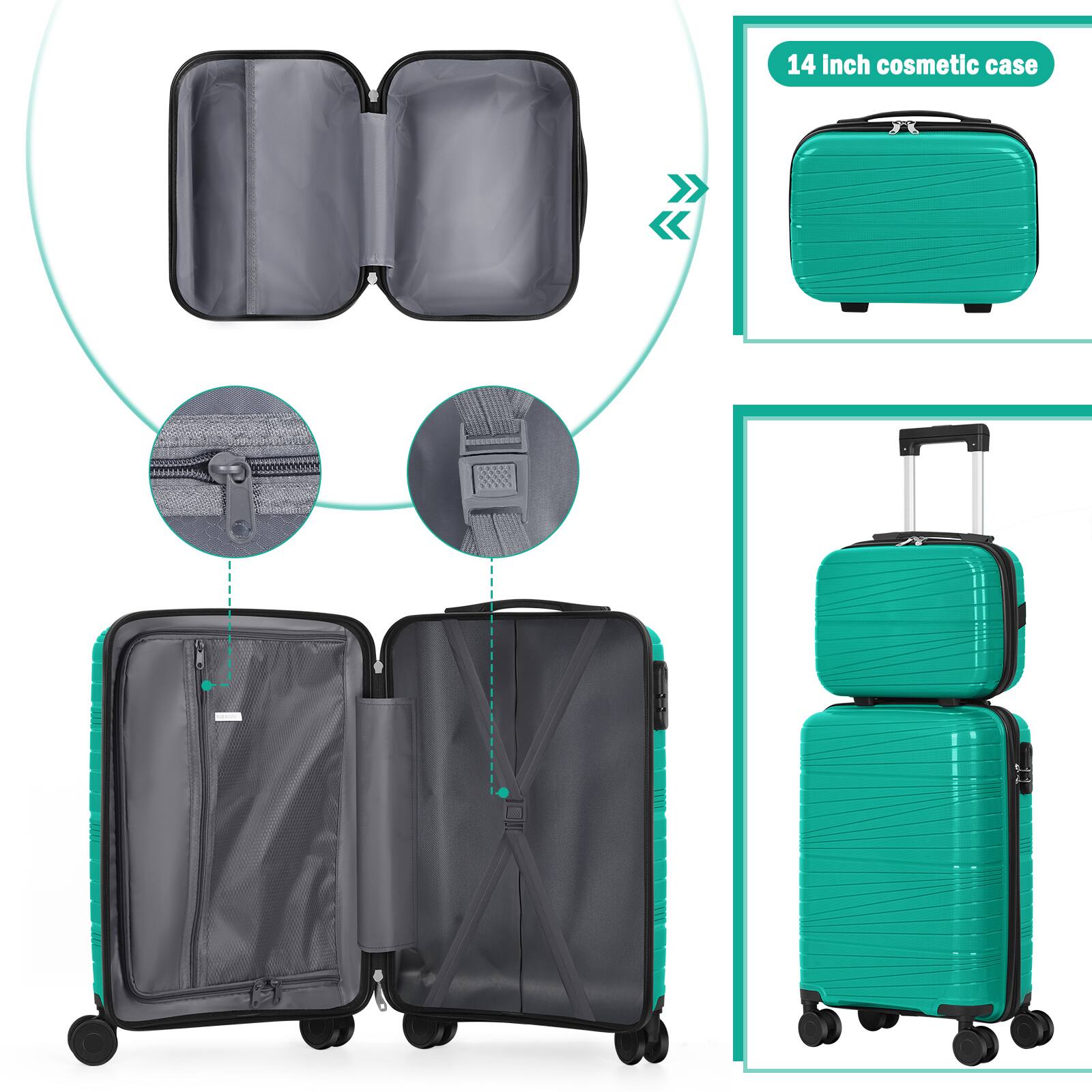 14 inch cosmetic case