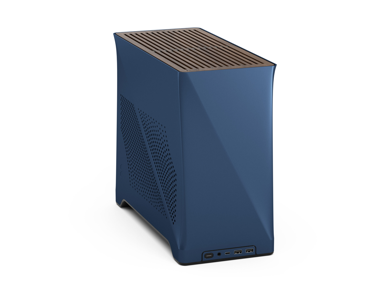 Front. Fractal Design - Fractal Design Era 2 Midnight Blue Anodized Aluminum/Steel Mini-ITX Compact Small Form Factor PC Case - Midnight Blue.