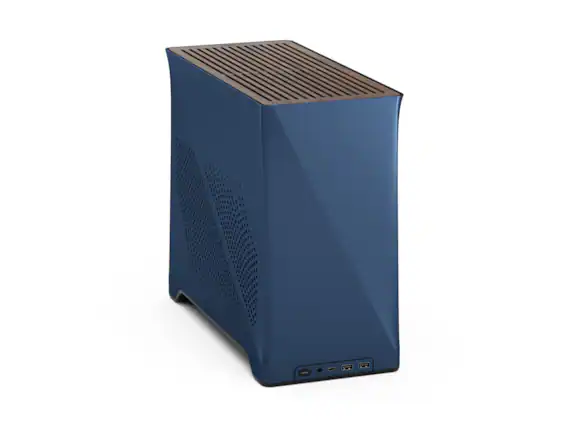 Front. Fractal Design - Fractal Design Era 2 Midnight Blue Anodized Aluminum/Steel Mini-ITX Compact Small Form Factor PC Case - Midnight Blue.