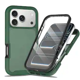 UUCOVER - Matte Translucent Case for Apple iPhone 18 Pro, 360° Full Body Cover with Built-in Screen Protector Shockproof Case - Green