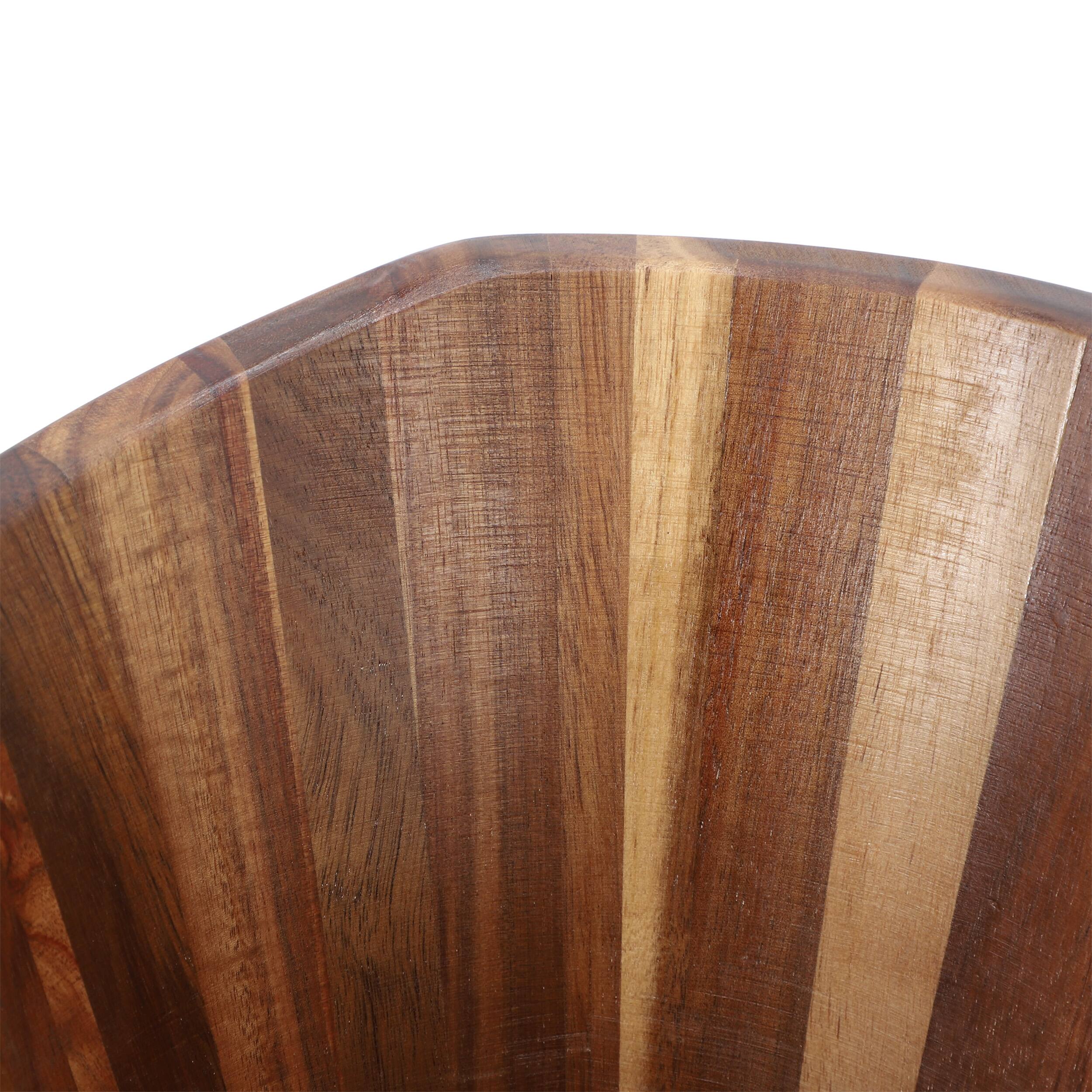 Alt View 3. MegaChef - MegaChef 11.75 Inch Acacia Wood Deep Salad Bowl - Brown.